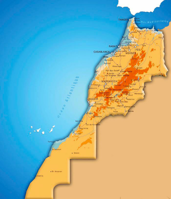 carte du Maroc